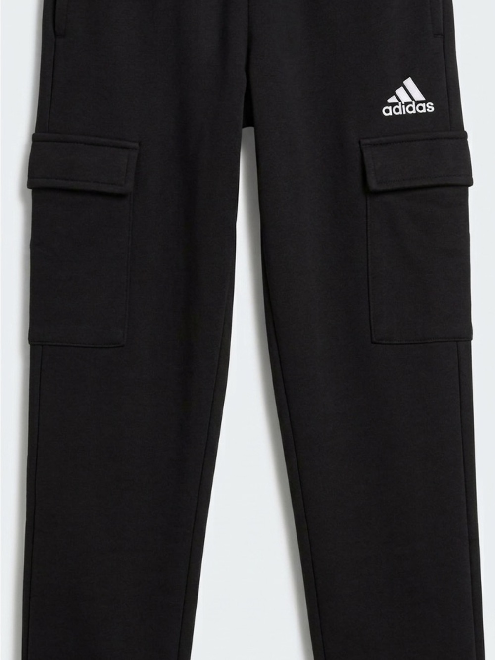adidas Black Cargo Sweatpants with Logo